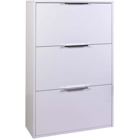 KIT SCARPIERA 3 RIBALTE 65X25X100 LACCATO BIANCO (02201)