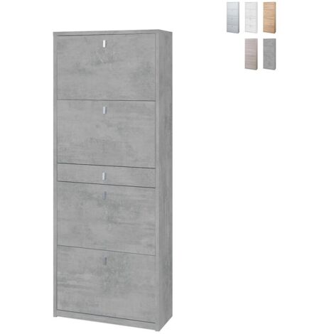 Mobiletto Multiservizio Terraneo - 7 Ripiani, Effetto Pelle Fiore, Grigio - Foto 4