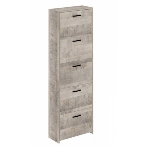 Kit Scarpiera 5A D/Prof 173X58X25 Cm Rovere Plat.K355