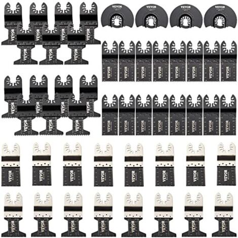 Kit Scie à Outil Oscillant 7 Types de Lames Lame Multifonction Oscillante Acier Inoxydable Multi-outils Universelles Oscillantes 45-47HRC pour Faciliter le Processus Coupe -