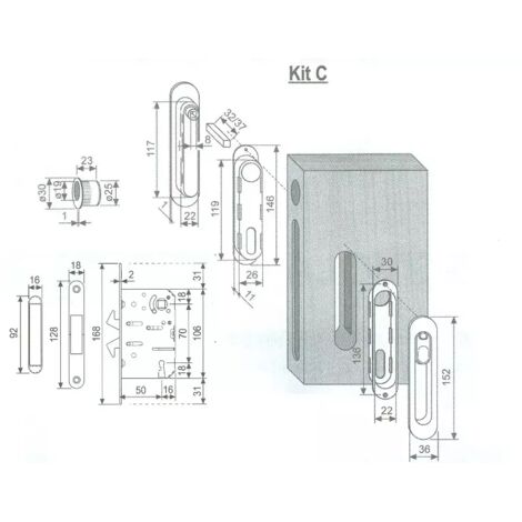KIT SCIVOLA C CROMATO SATINATO