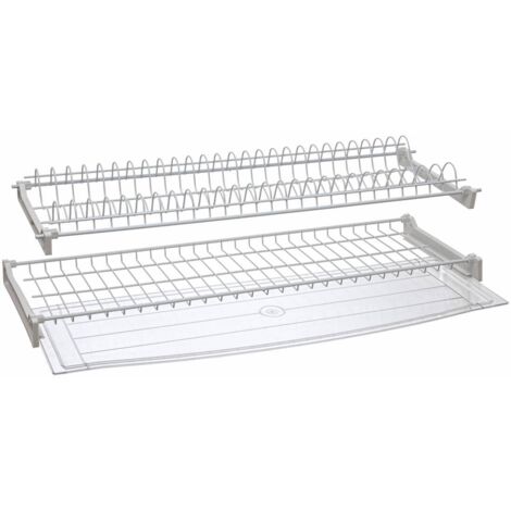 Kit scolapiatti in alluminio per mobile cucina lunghezza 86 cm