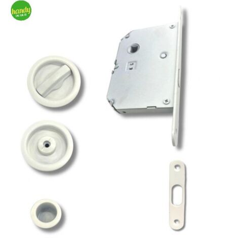 Kit scorrevole Frosio Bortolo tondo bianco satinato