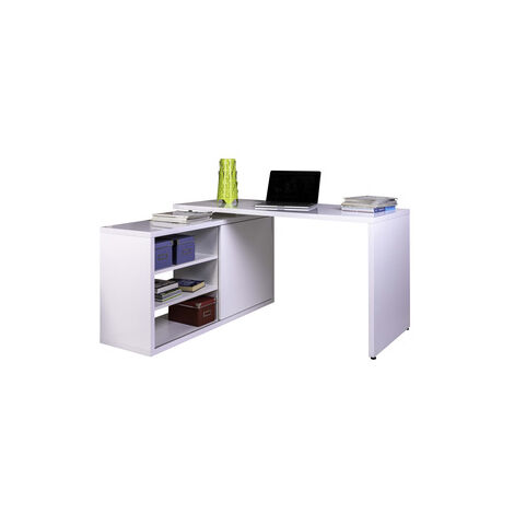 KIT SCRIVANIA CM.150X69/120X74H BIANCO LUCIDO