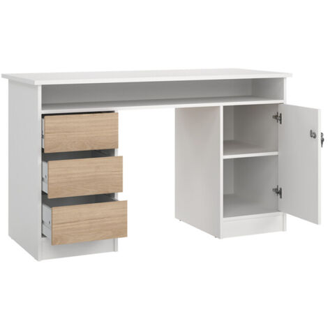 KIT SCRIVIANIA FUCTION PLUS 126X55X75 BIA/QUERCIA- 1,0 pz