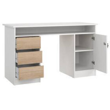 KIT SCRIVIANIA FUCTION PLUS 126X55X75 BIA/QUERCIA