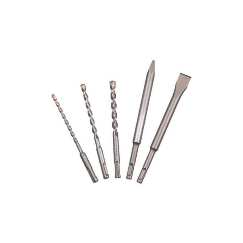 AEG - Kit sds Plus 3 Forets 6/8/10 mm - Burin pic - Burin plat