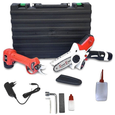 Kit Sécateur 2 En 1 Batterie 18v 1.5 Ah Tronçonneuse électrique