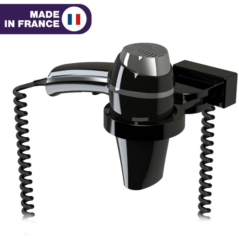 Sèche-Cheveux Clipper noir + Support universel - Matériel professionnel - JVD