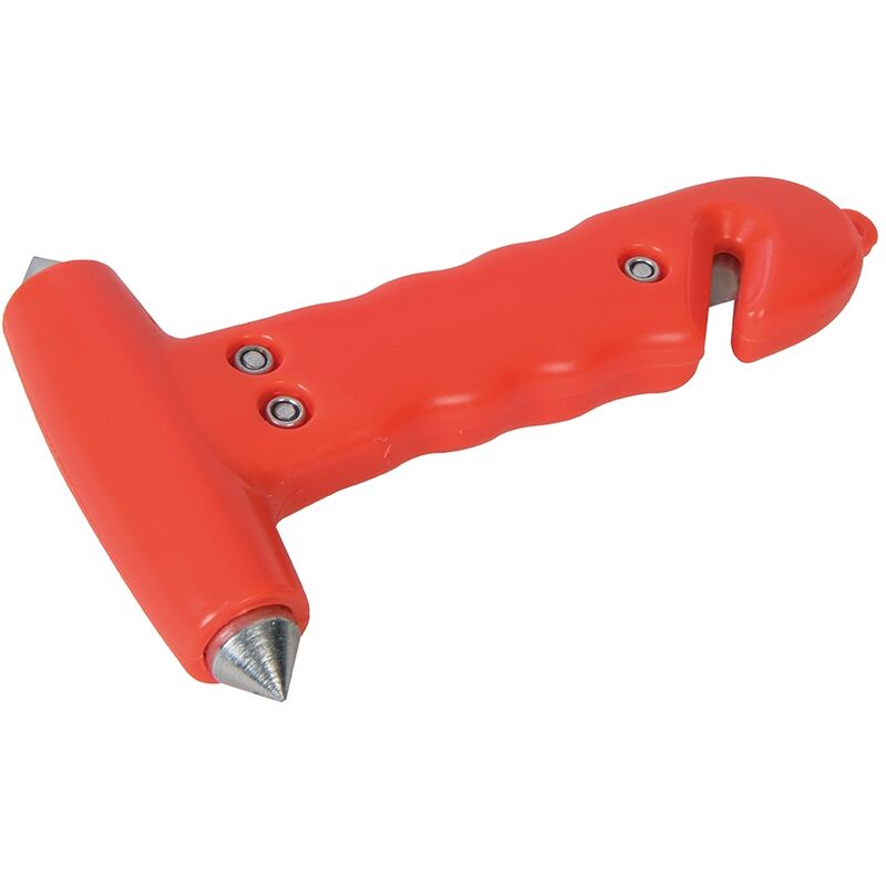 Silverline - kit sécurité : marteau brise-vitre et coupe-ceinture 150 mm 395235