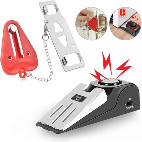 Kit sécurité porte portable – Verrou + alarme de butée, double protection pour voyage