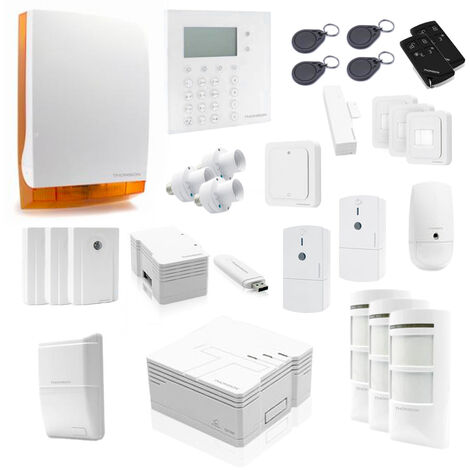 Kit sécurité système d'alarme sans fil pour maison connectée 28 pcs THOMSON