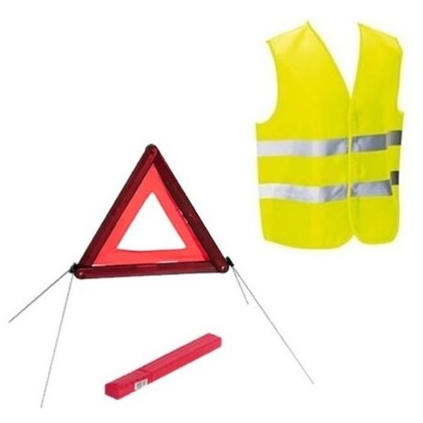 Kit sécurité voiture homologué gilet et triangle de signalisation