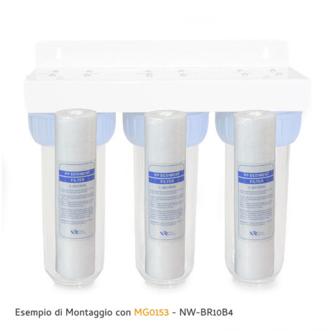 KIT SEDIMENTI CARTUCCE 3 PEZZI FILTRO SISTEMA FILTRAZIONE 10" 254MM ACQUA 5 μ
