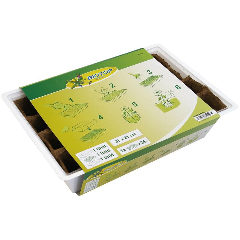 

Kit semillero 24 macetas turba 5x5