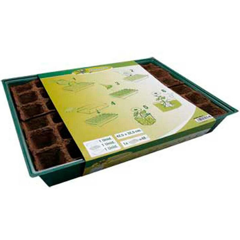 

Kit semillero 48 macetas turba 5x5