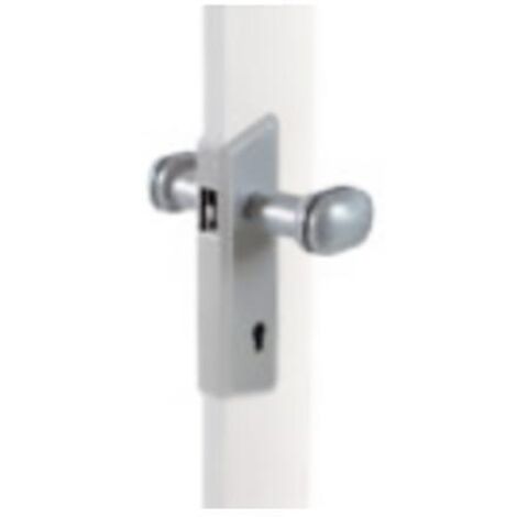 KIT SERRATURA ALLUMINIO POMOLO ABS BIANCO (25366-25307)