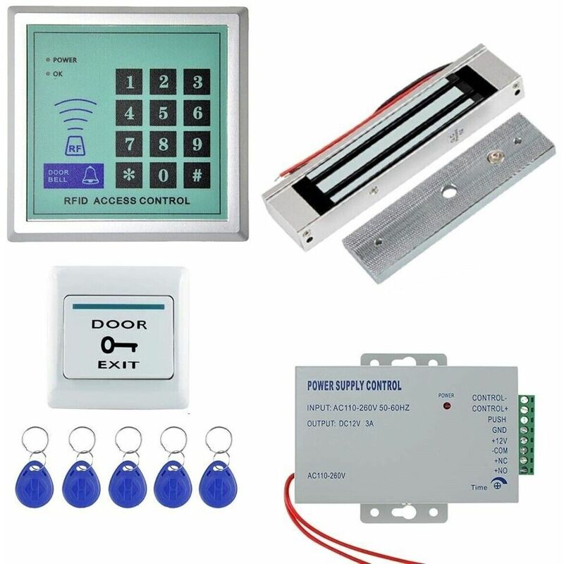 Image of Kit serratura magnetica elettronica sistema di controllo accessi rfid apriporta