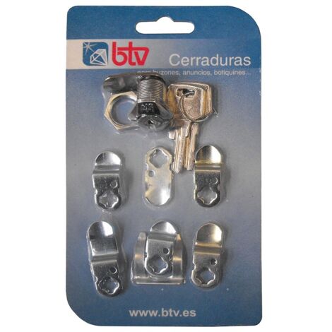 Kit serratura universale per cassetta postale numero 1 cromata ref 60001