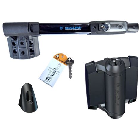 Kit Serrure MagnaLatch® SERIES 3 + Charnières TruClose + Cache Protection portillon Securipool Automatique