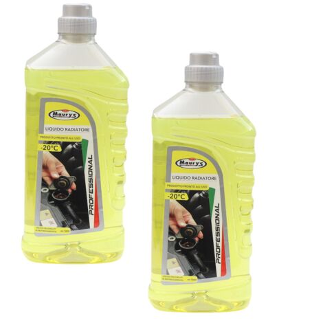 KIT SET 2 PZ LIQUIDO PROFESSIONALE PER RADIATORE GIALLO PER RAFFREDDAMENTO 1 LT