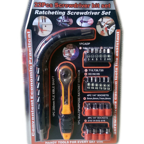 Kit Set 22 Pz Torx Points D'attaque Inserts Boussoles