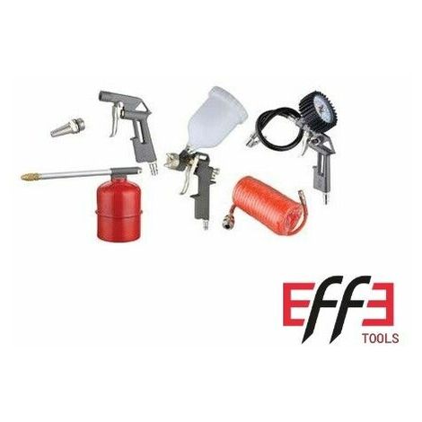 Kit set 5 pz tubo e accessori per compressore aria compressa effe tools