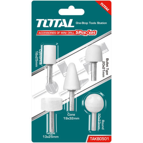 KIT SET 5pz FRESE PER SMERIGLIATRICE LEVIGATRICE ORIZZONTALE TOTAL