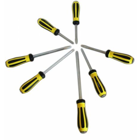 KIT SET 7 CACCIAVITI CACCIAVITE IMPATTO BATTENTE TAGLIO CROCE CROMO VANADIO