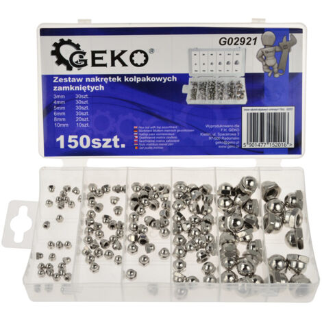 KIT SET ASSORTIMENTO DADI CIECHI A CAPPELLO CHIUSO DADO 150pz M3-10 GEKO
