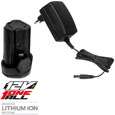 Kit set batteria 12v 1,3 ah e caricabatteria valex one all 1997439 utensili