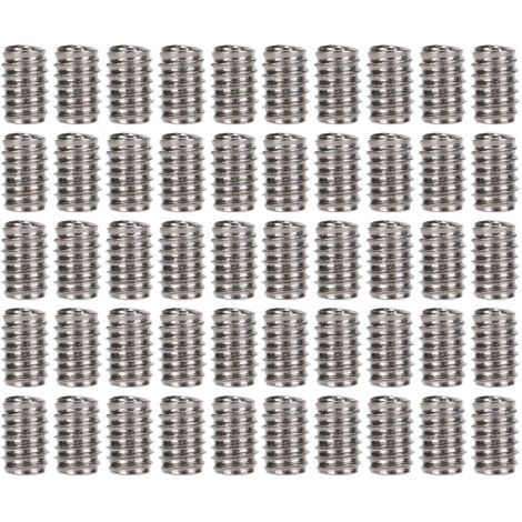 Kit Set Screws En Kit de 50 Vissets A2‑70 Stainless Steel DIN 916 M2x3 pour Assemblage Carrosserie Automotive Rénovation DIY