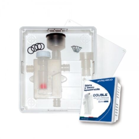 KIT SIFONE A SECCO  DOUBLE mm 204 x 239 x 57 VECAMCO