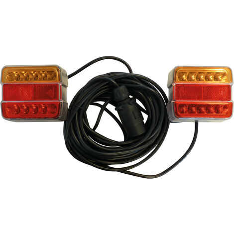 SODIFLASH KIT SIGNALISATION 12 + 4 Metres à LED magnétique ORANGE-ROUGE - S17221