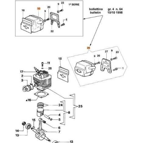 KIT SILENCIADOR ORIGINAL EMAK 52010441A