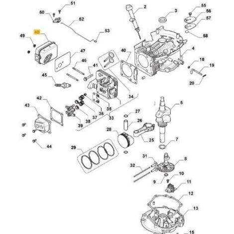 KIT SILENCIEUX ORIGINAL STIGA - 118551134/0