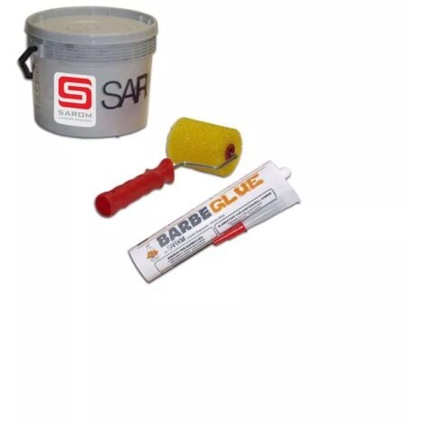 kit silicone/collante, pittura e rullo per barbecue - sarom fuoco