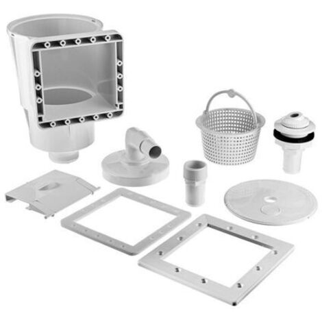 Kit skimmer pour piscine I Skimmer pour piscine hors sol I Kit skimmer complet avec buse de refoulement I Pour installation fixe