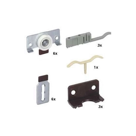 Kit slide line 56 - Charge maxi par vantail : 40 kg - Garniture : Pour 2 vantaux - HETTICH