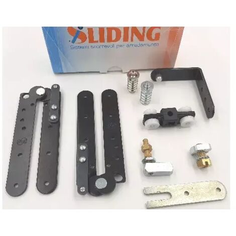 KIT SLIDING mod.ASPIDE PER PORTE SIMMETRICHE A LIBRO A FILO