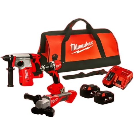 Kit smerigliatrice trapano e tassellatore Milwaukee M18 BLPP3D-502B