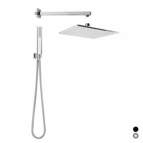 KIT SOFFIONE DOCCIA QUADRATO SEVEN Spazzolato