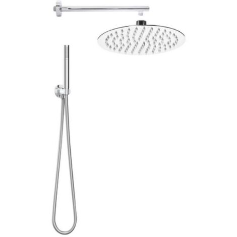 KIT SOFFIONE DOCCIA TONDO SLIM TOP LINE Cromo Lucido