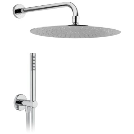 KIT SOFFIONE DOCCIA TONDO Soff. D. 200 - Braccio L. 300