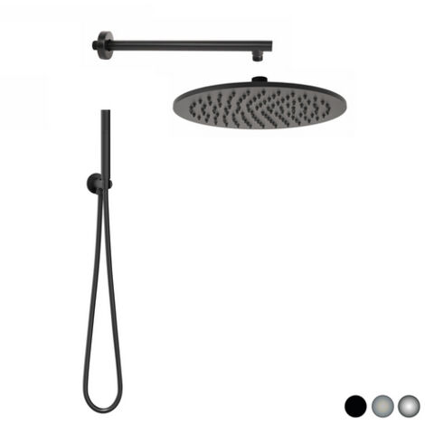 Kit soffione tondo seven  SpazzolatoMETAF