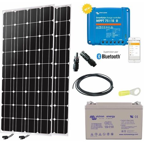 Kit solaire 2 x 115w autonome 12v monocristallin