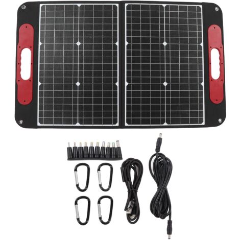 Kit Solaire 60W 18V Pliable Portable Rechargeable pour Camping Randonnée Voyage