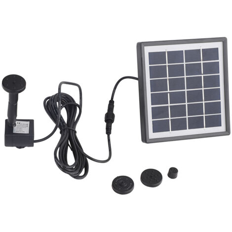 Kit Solaire Fontaine de Jardin - Kit Pompe à Eau Solaire 175L/h pour Bassin, Abreuvoir et Piscine
