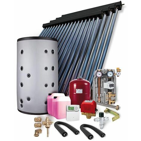 Kit solaire HP 22 montage sur toiture 14,44m2 avec ballon combine 800/170