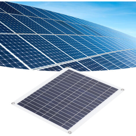 Kit Solaire Photovoltaïque 20W avec Contrôleur 100A Portatif Pliable Chargeur pour Mobile Véhicule Monocristallin